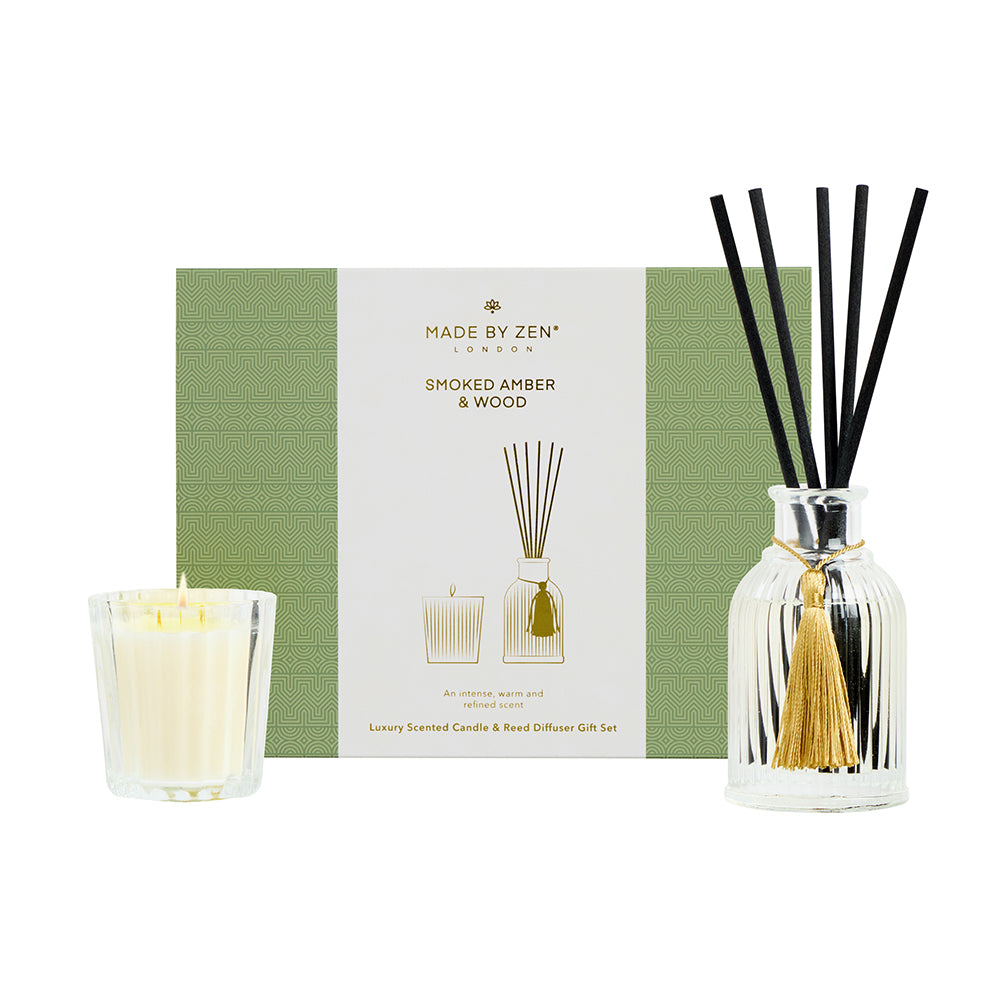 Smoked Amber & Wood Gift Set