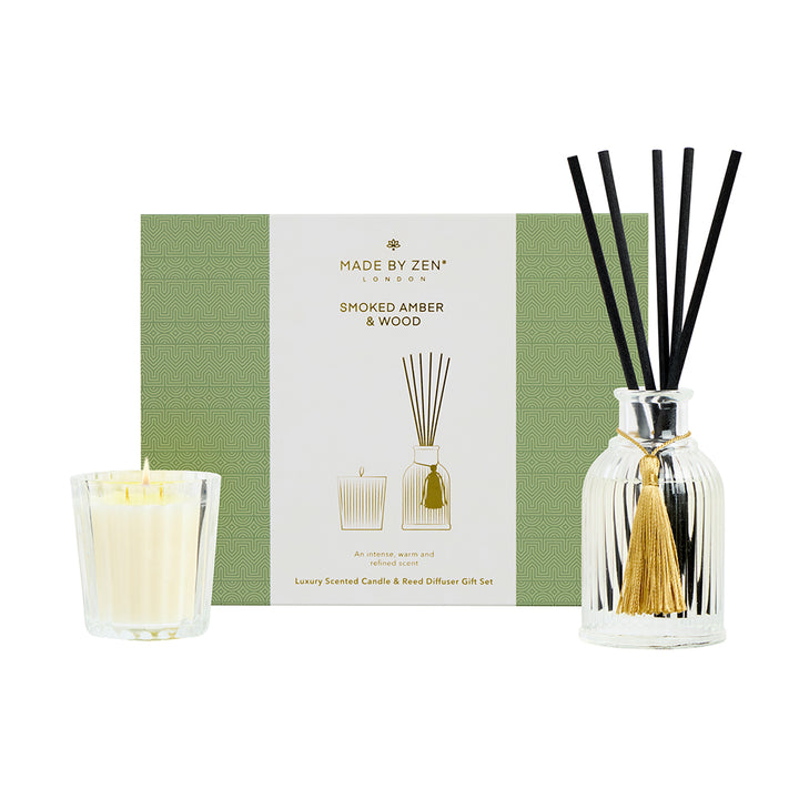 Smoked Amber & Wood Gift Set
