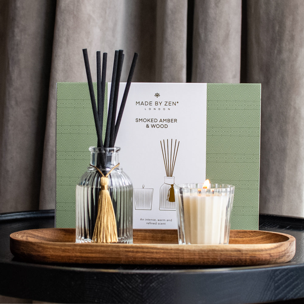 Smoked Amber & Wood Gift Set