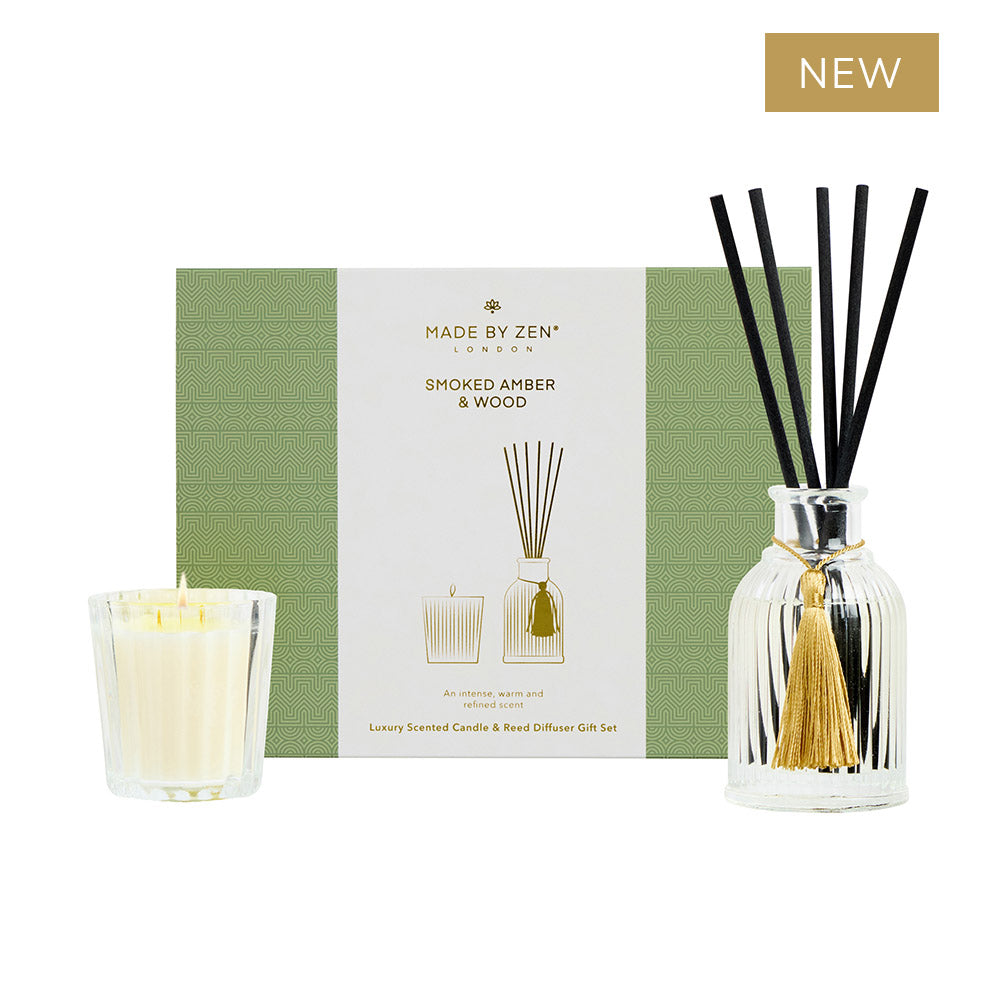 Smoked Amber & Wood Gift Set