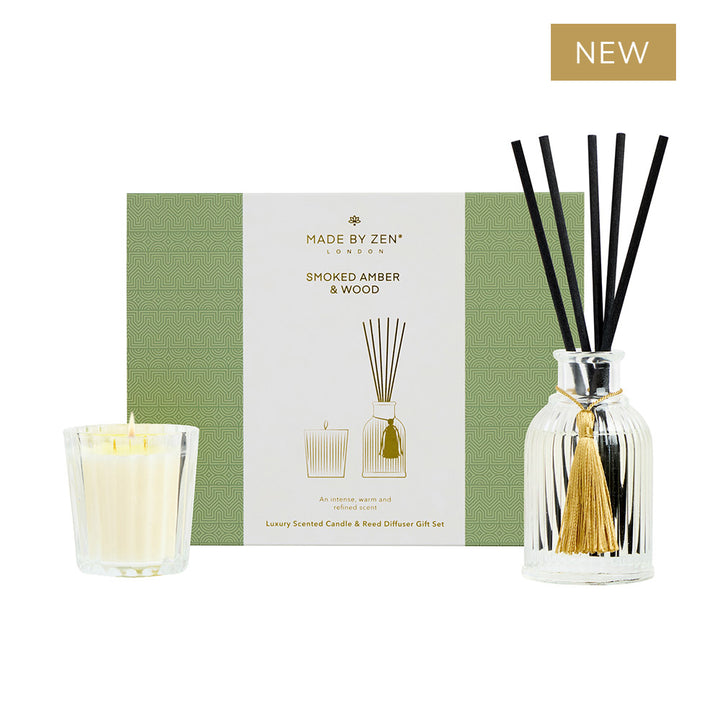 Smoked Amber & Wood Gift Set