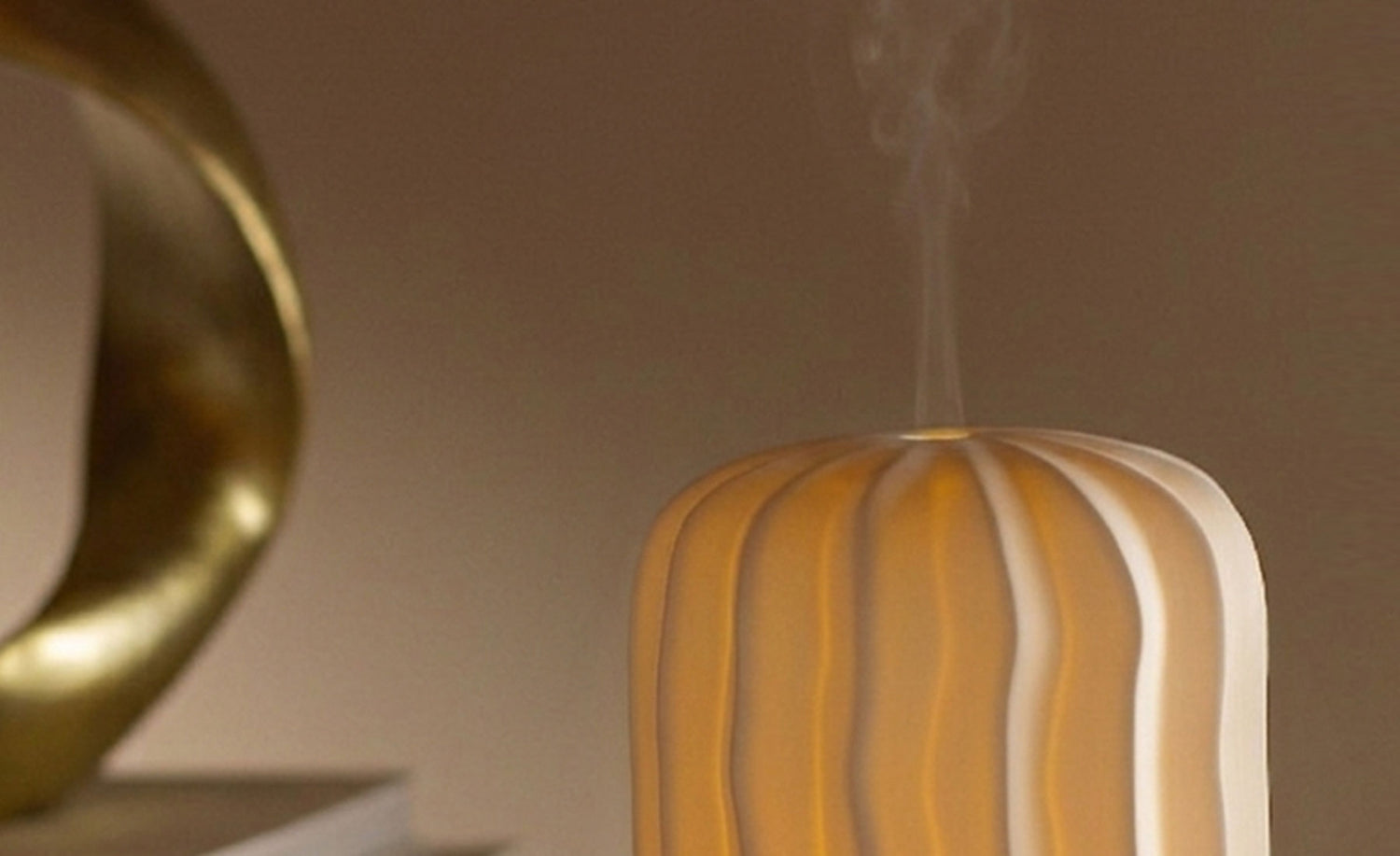 Close up of ceramic diffuser misting