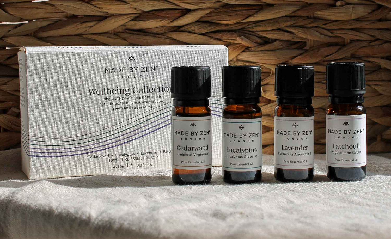 4 essential oil bottles with gift box packaging