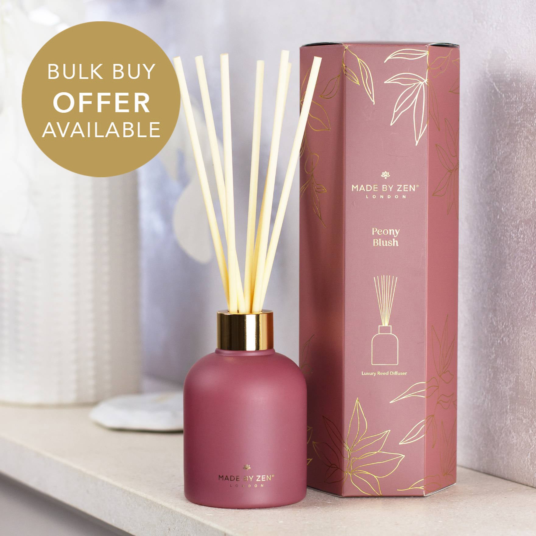Luman Reed Collection Made by Zen | Peony Blush Aura Reed Diffuser – Made By Zen