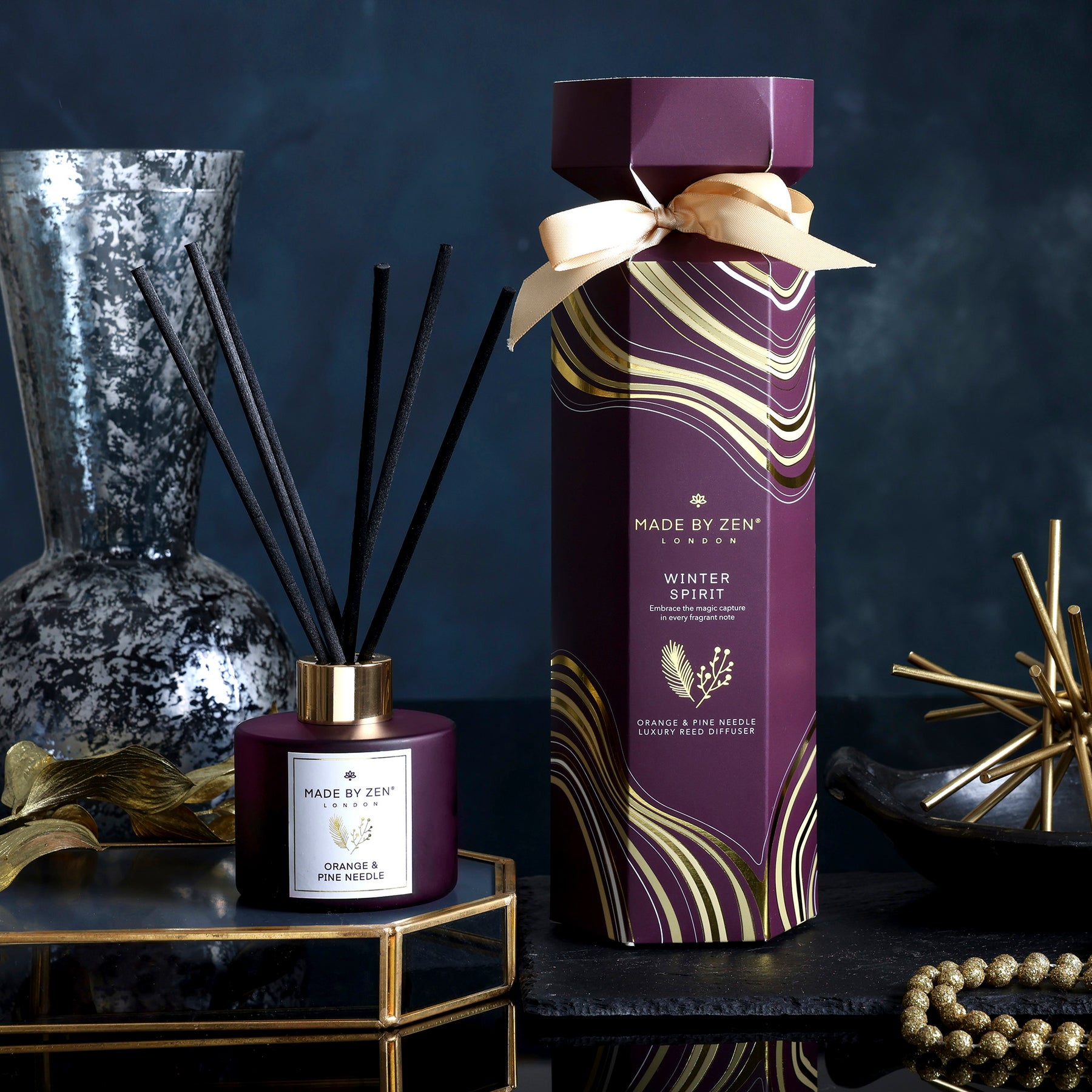 Made by Zen | Orange & Pine Needle Reed Diffuser – Made By Zen